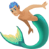 🧜🏼‍♂️ merman: medium-light skin tone display on Facebook